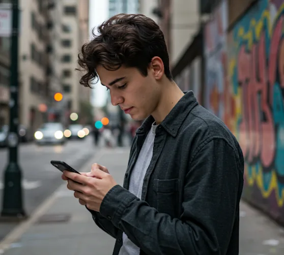 Person booking an early coach ticket on their phone