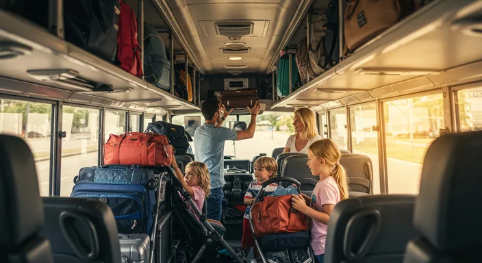 Generous luggage allowance with ample storage in luggage compartment for suitcases