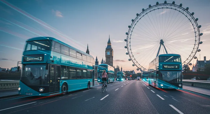 London transport skyline representing Go ABE business partnerships